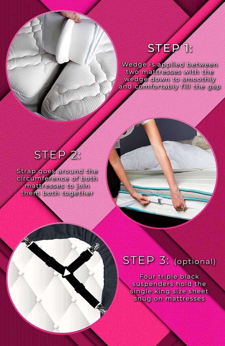 Kit Conector XL Rosado Samuel para Cama, Puente de Cama - Imagen 9