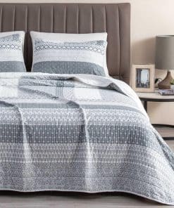 Juego de Edredón Reversible de 3 Piezas con Fundas.