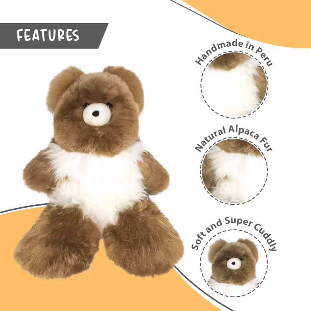 Oso de peluche de alpaca suave y tierno para bebé - 12 - Imagen 8