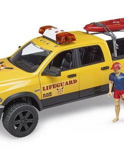 BRUDER RAM 2500 Power Wagen Lifeguard con Figura, Tabla de