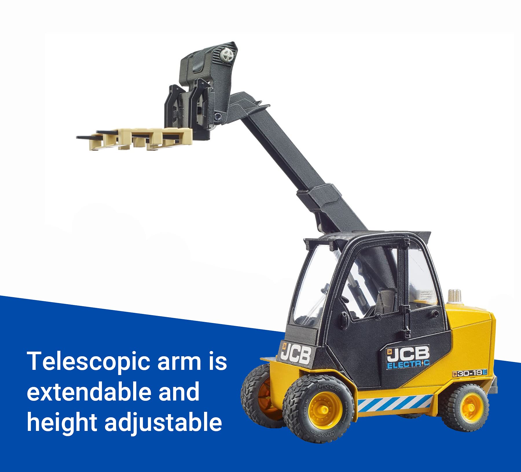 Bruder - JCB Teletruk con Paleta (02512) - Para Edades (4) - Imagen 6