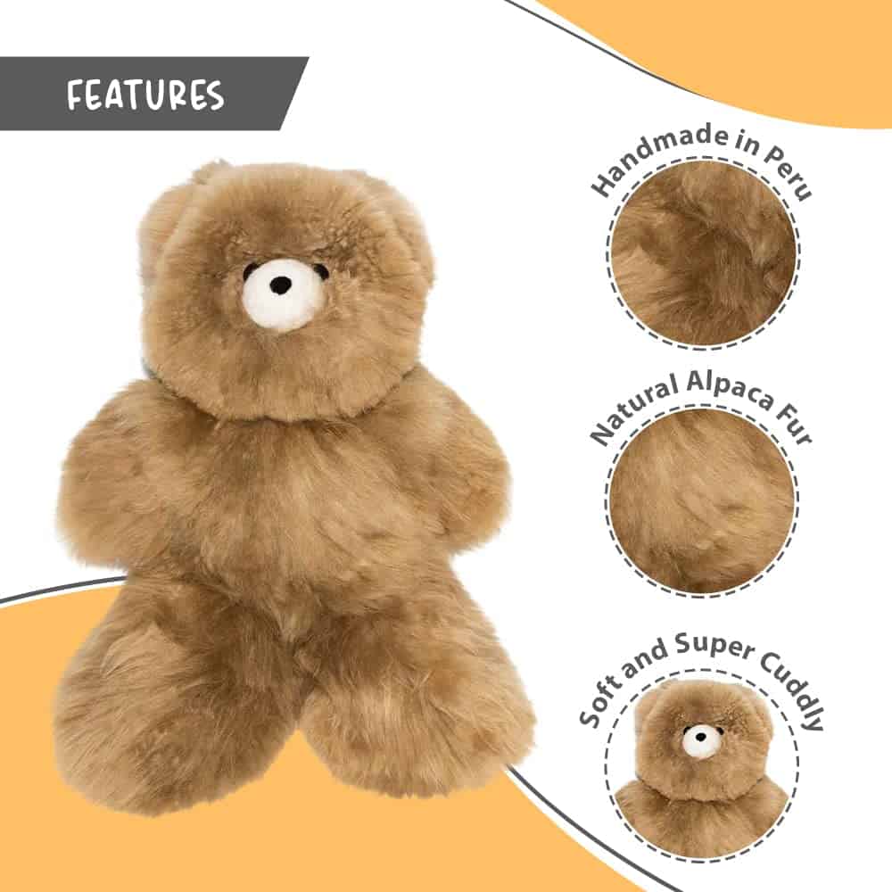 Oso de peluche de alpaca suave y tierno AlpacaNext - 18 - Imagen 4
