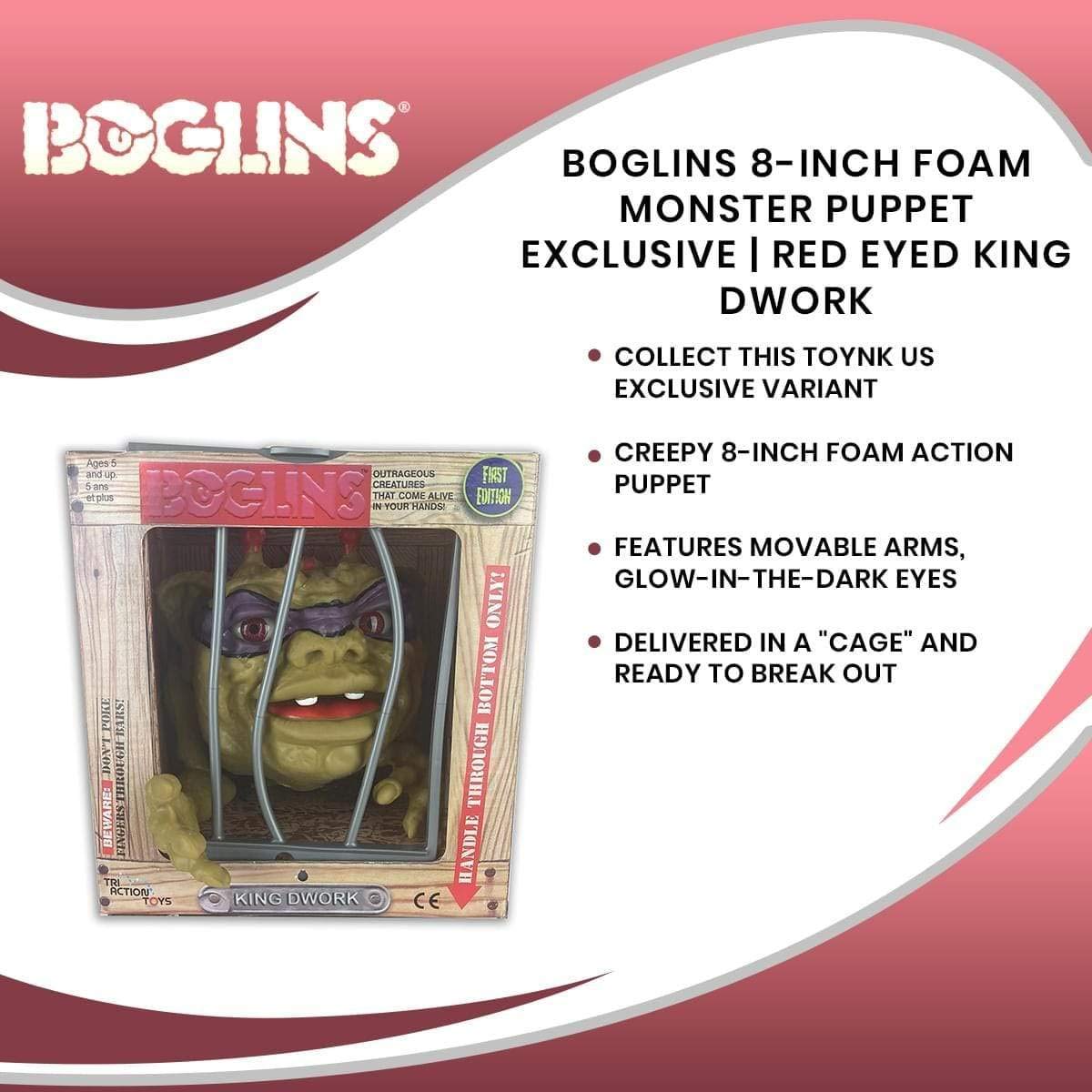 Marioneta de Monstruo Boglins King Dwork de Espuma con Ojos - Imagen 7