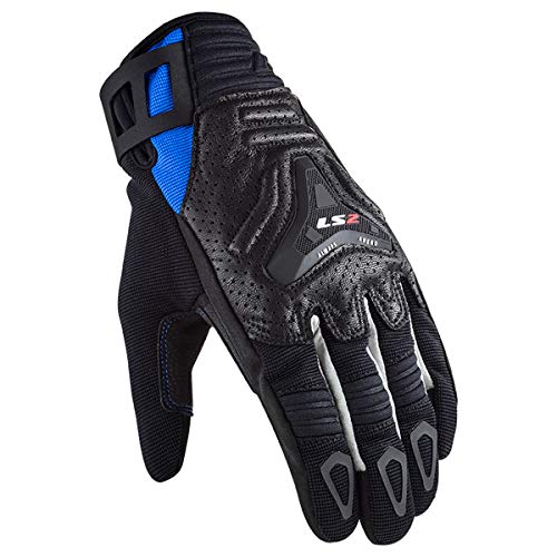 Guantes de turismo todo terreno LS2 para hombre (Negro/Azul