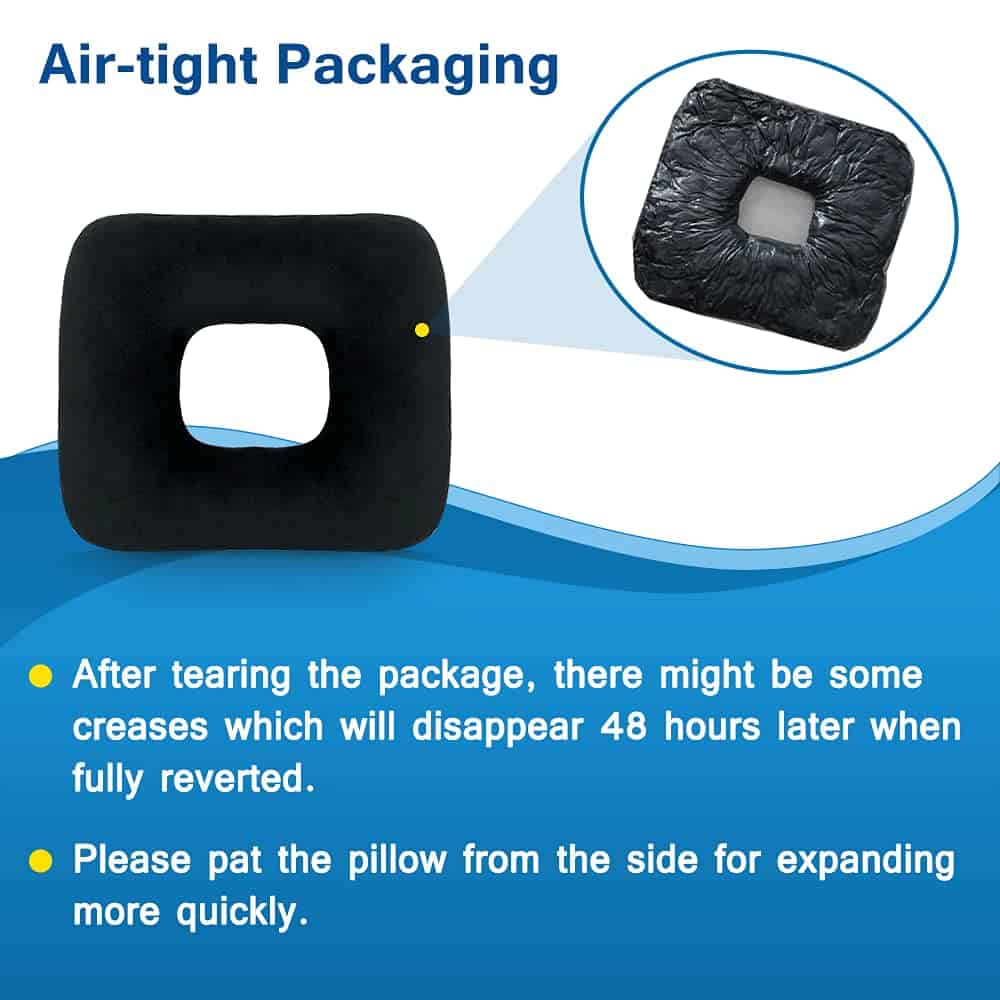 Cojín de Rosquilla AOSSA para Alivio del Dolor de Coxis - Imagen 8