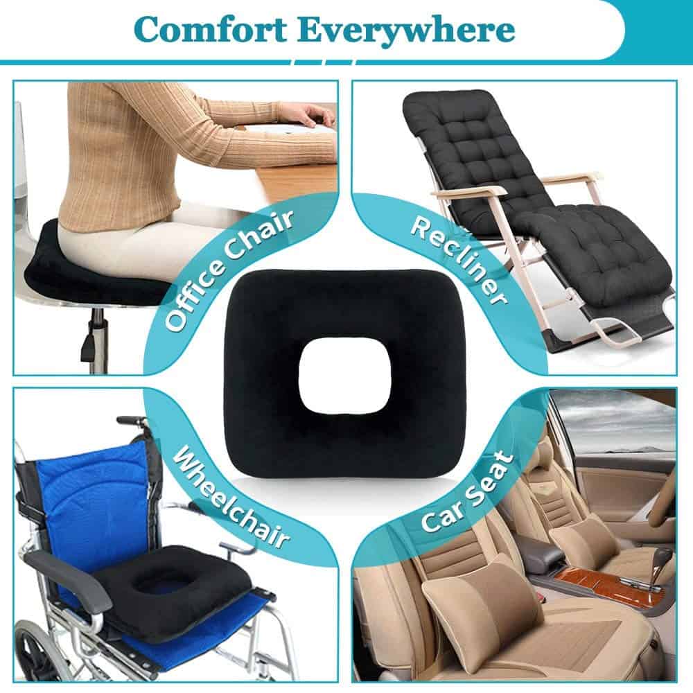 Cojín de Rosquilla AOSSA para Alivio del Dolor de Coxis - Imagen 3