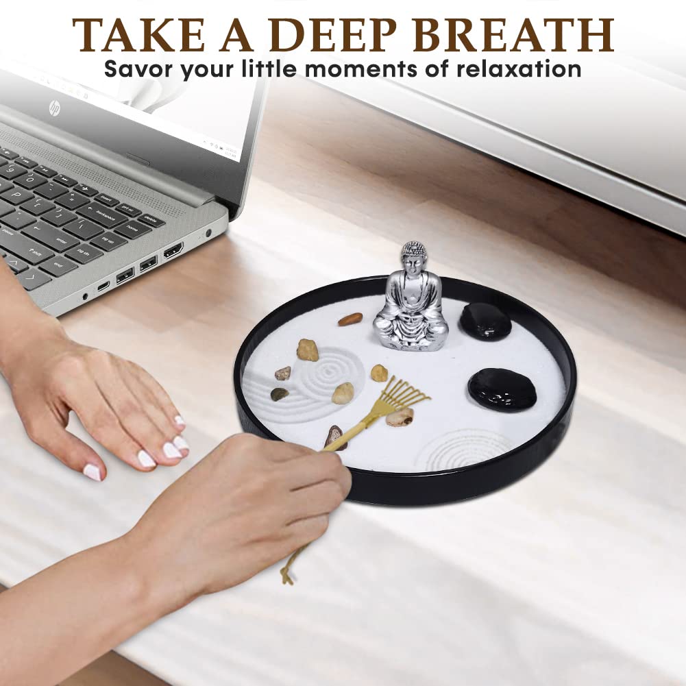 Kit de Jardín Zen para Escritorio, 9.4" Completo Jardines - Imagen 8