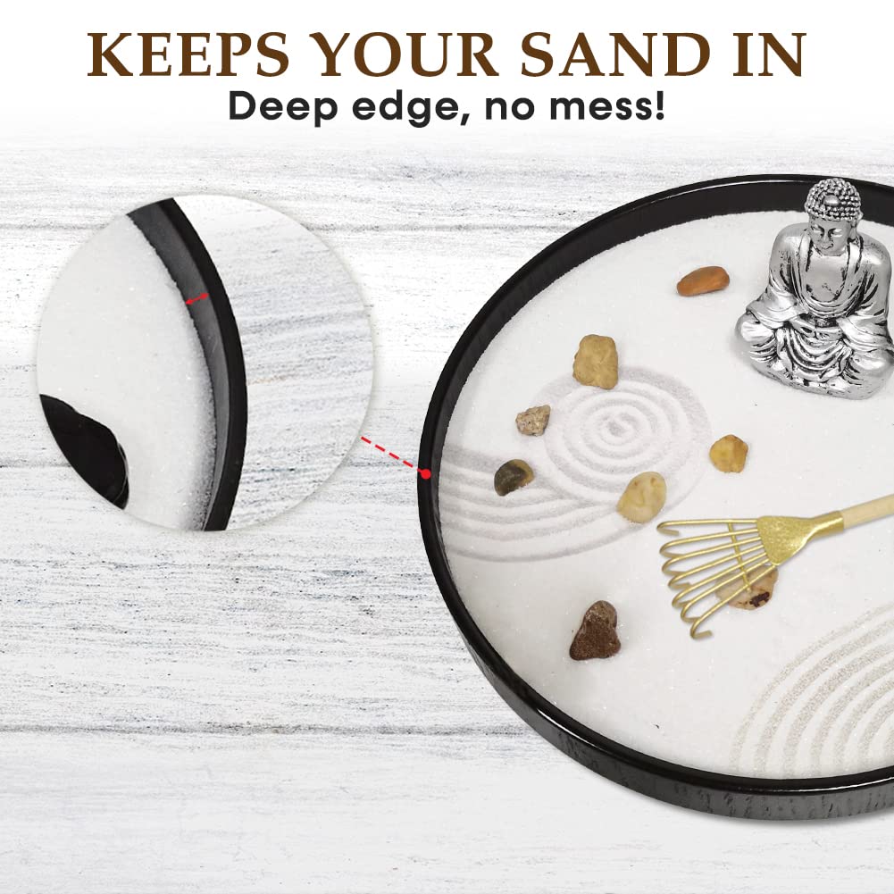 Kit de Jardín Zen para Escritorio, 9.4" Completo Jardines - Imagen 5