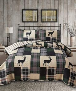 Juego de colchas para cama individual tamaño cabaña rústica