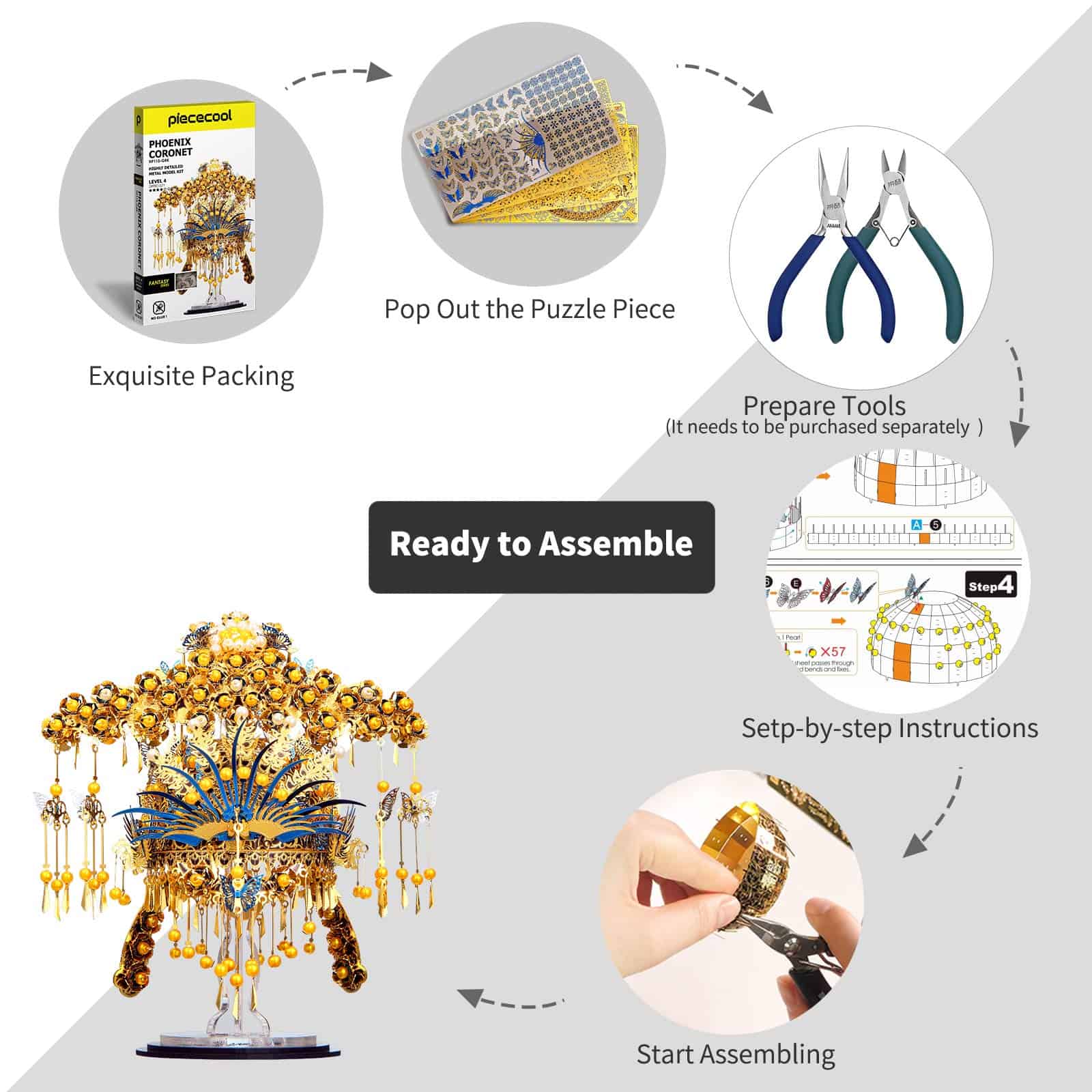 Rompecabezas en 3D Piececool para Adultos Kit de - Imagen 4