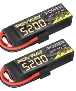 Batería Lipo POVWAY 3S, 5200mAh 11.1V 80C, Batería Lipo RC