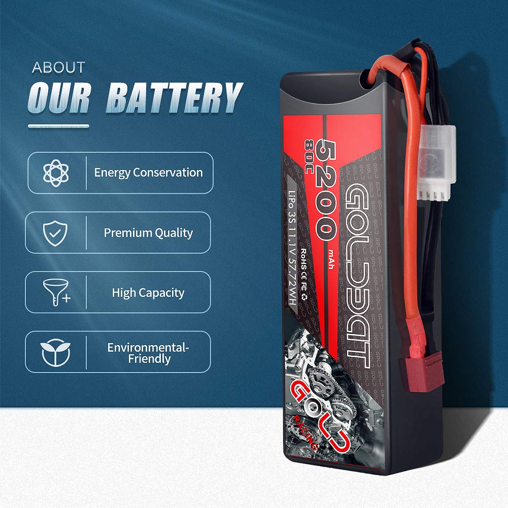 Batería de LiPo GOLDBAT 3S 5200mAh 80C 11.1V con estuche - Imagen 5