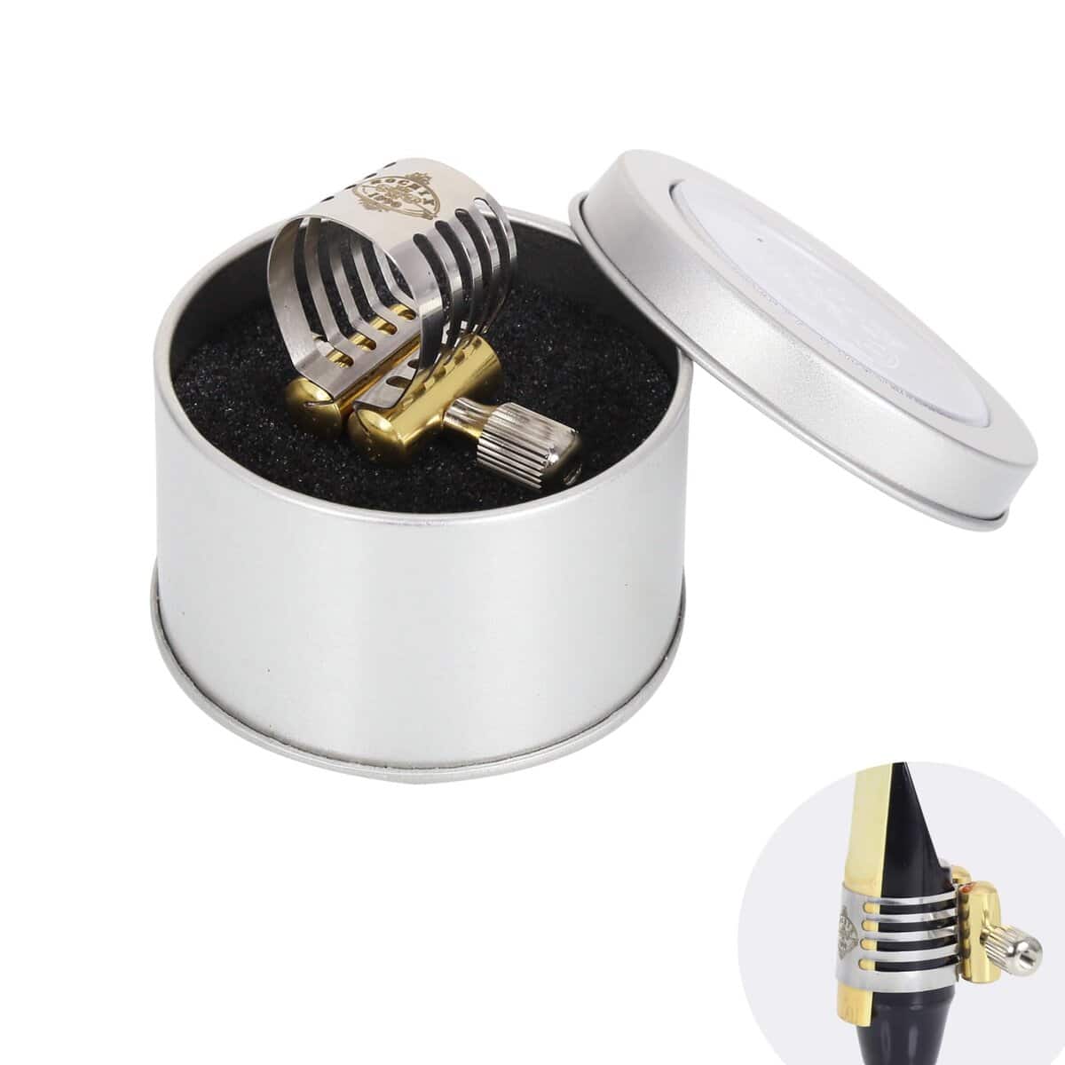 Abrazadera de Acero Inoxidable Rochix para Saxofón Soprano