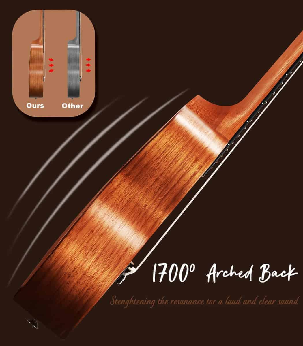 Ukelele de concierto Ulumac, Caoba Maciza de 23 pulgadas - Imagen 8