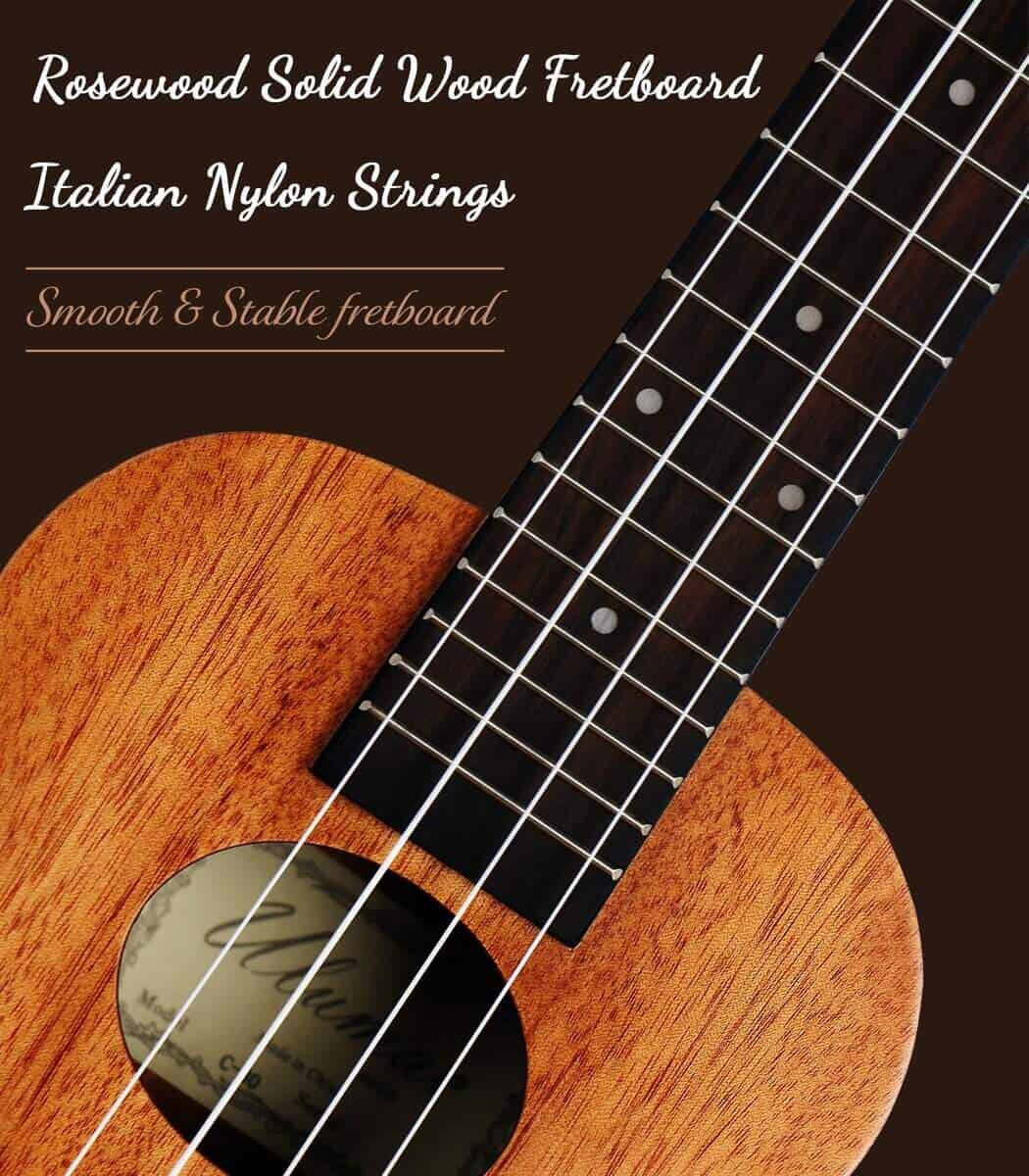 Ukelele de concierto Ulumac, Caoba Maciza de 23 pulgadas - Imagen 6