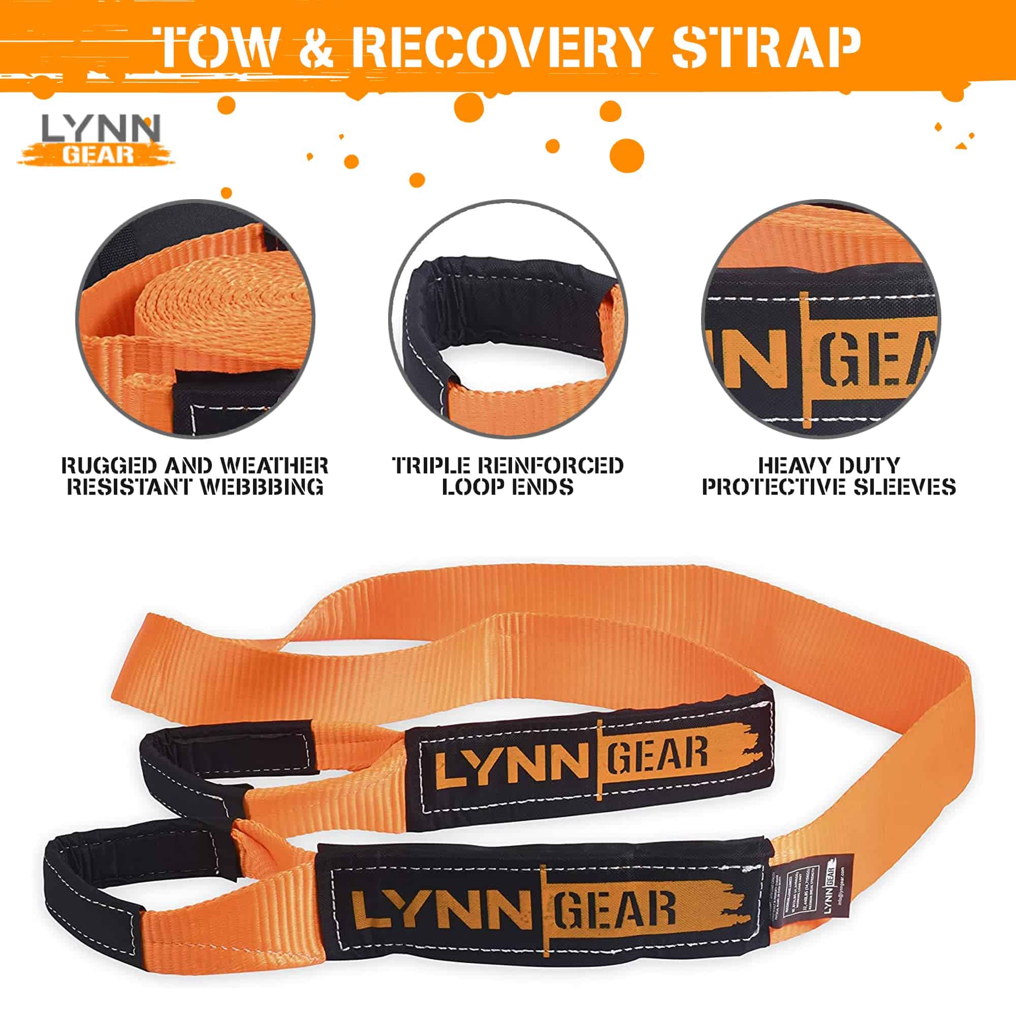 LYNN GEAR - Kit de Correas de Remolque y Recuperación - Imagen 3