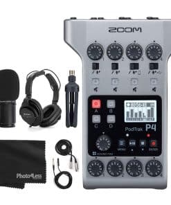 Zoom PodTrak P4 Grabador de podcast multitrack portátil +