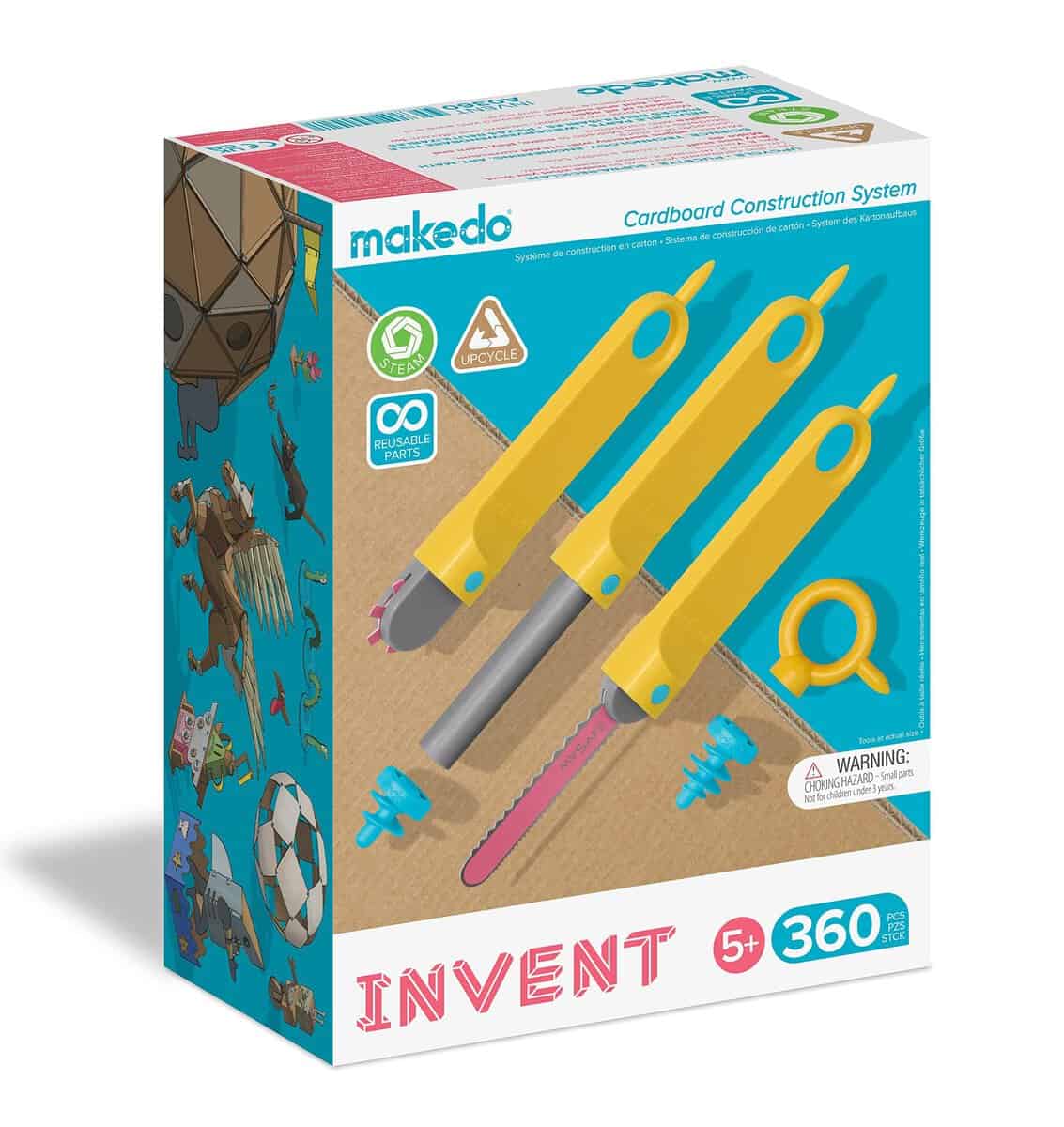 Kit de construcción de cartón reciclado Makedo Invent en