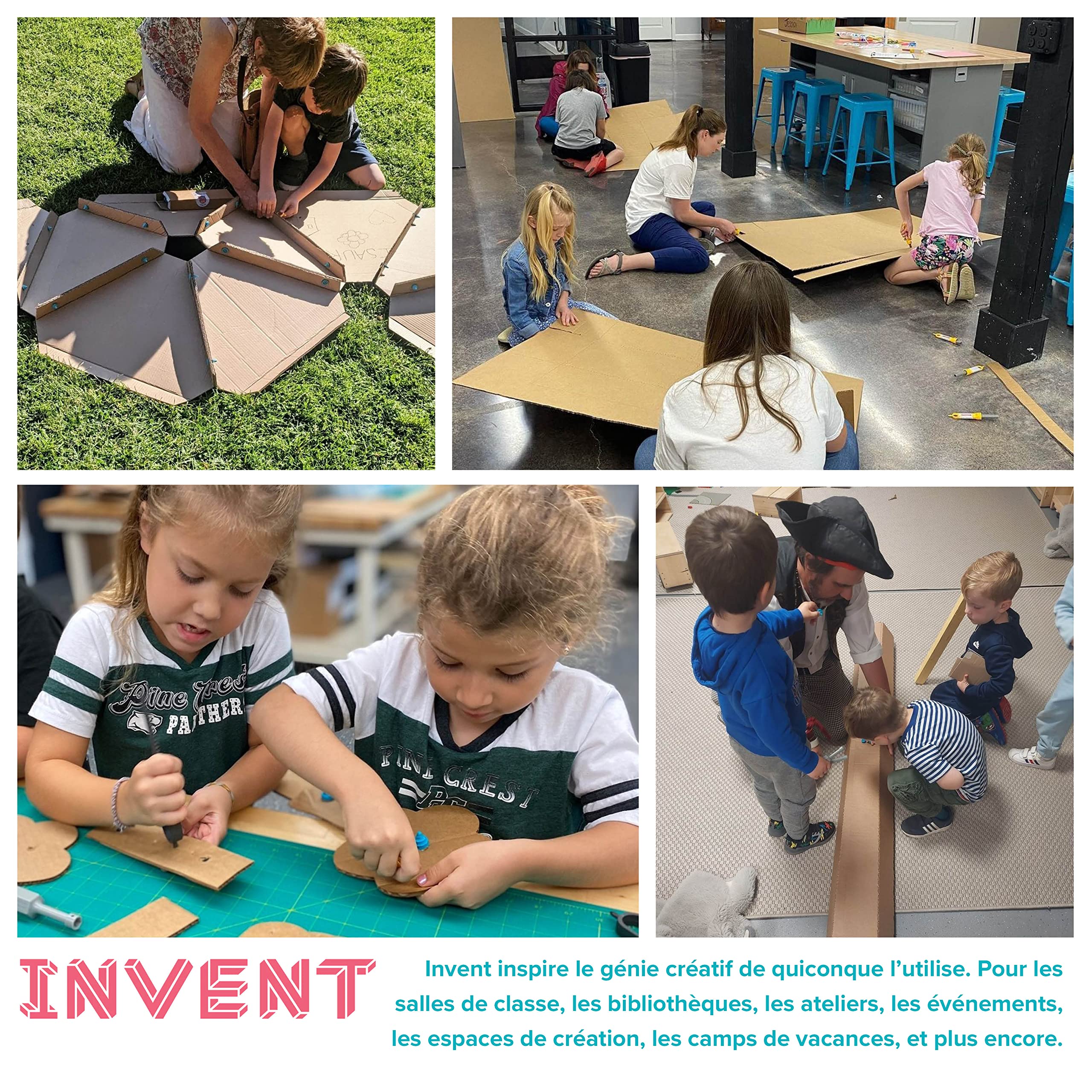 Kit de construcción de cartón reciclado Makedo Invent en - Imagen 10