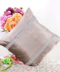 Funda de cojín con lentejuelas y pedrería Fullony Champagne