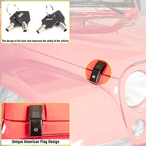 SQQP Pestillos de Capó Kit de Bloqueo de Capó de Aleación - Imagen 4