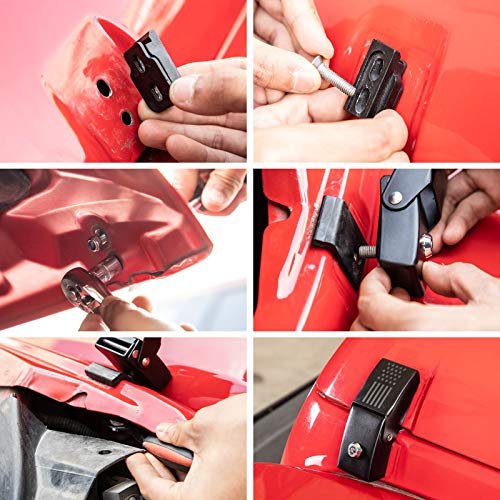 SQQP Pestillos de Capó Kit de Bloqueo de Capó de Aleación - Imagen 3