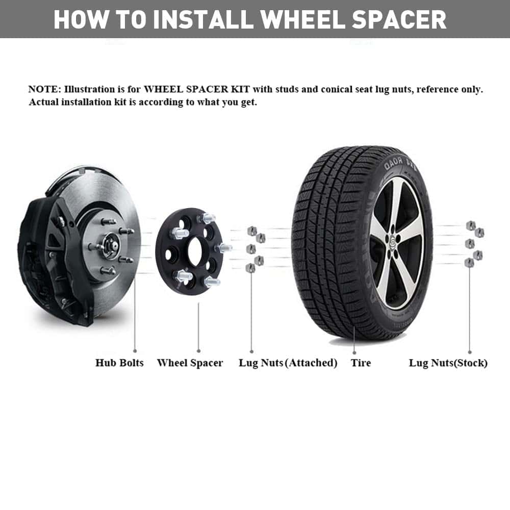 DCVAMOUS 4PC Adaptadores de Rueda Centrical Negros 5x100 a - Imagen 4