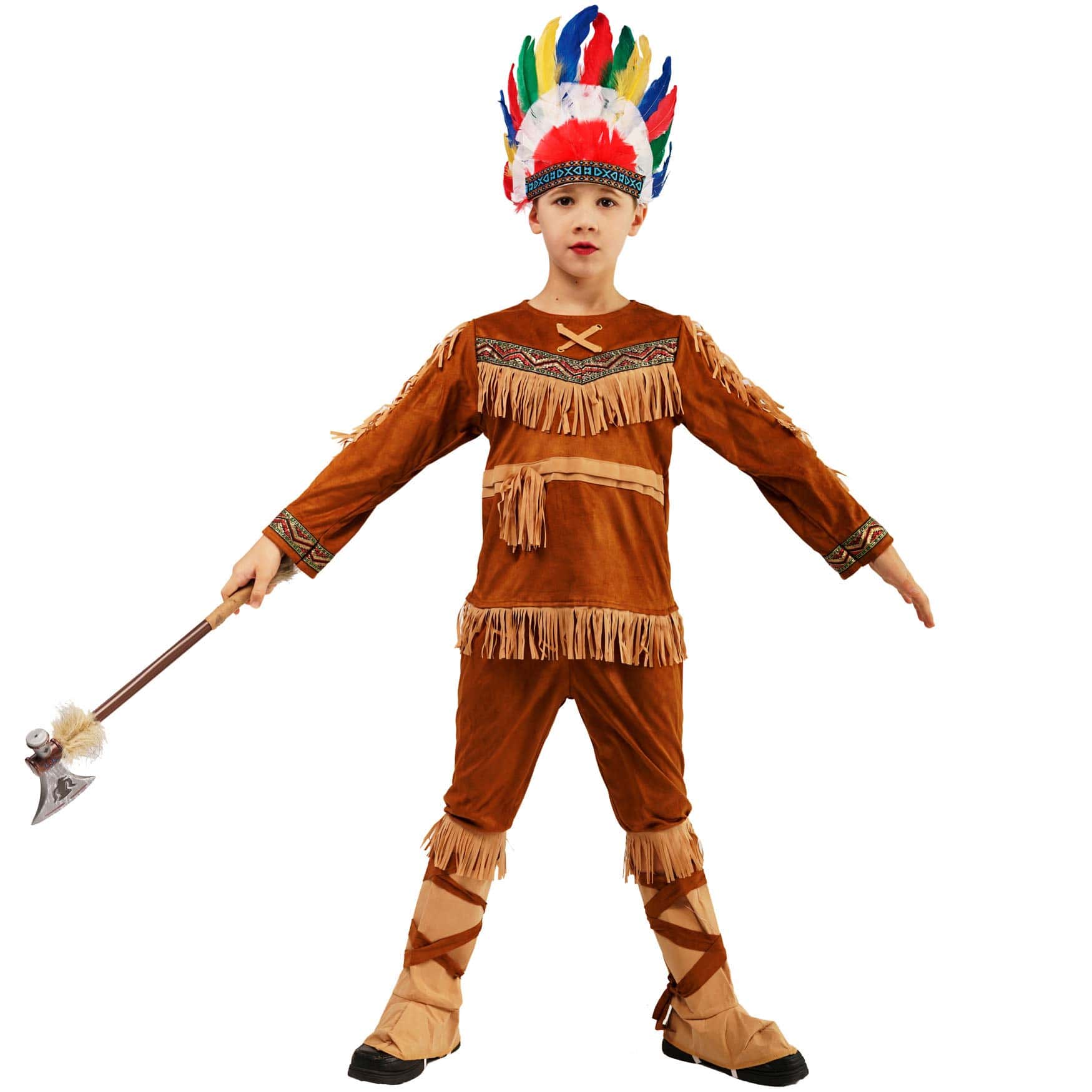 Disfraz de Cosplay de Halloween para Niños Indios Nativos