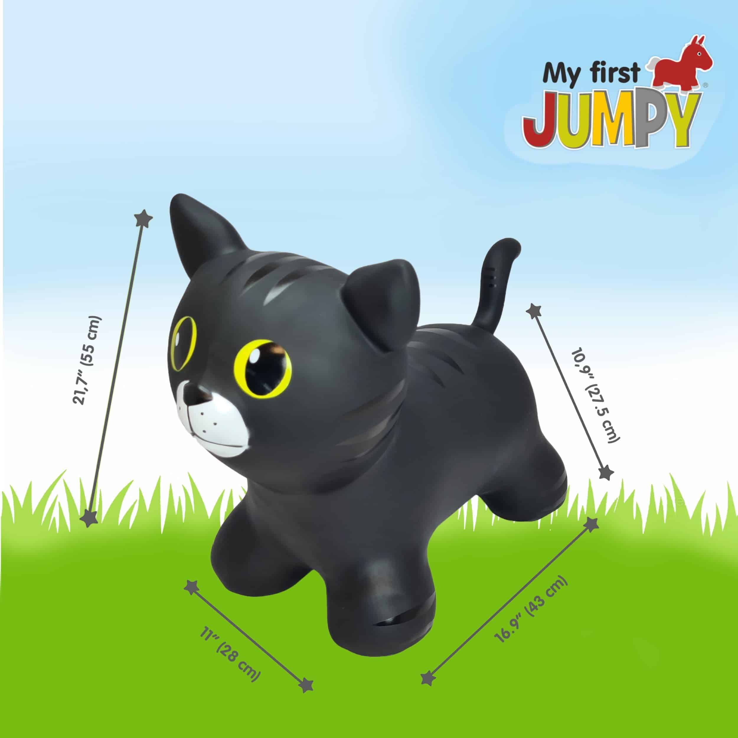 GERARDO'S Toys - Kids Bouncy Animal Hopper - Gato Negro | - Imagen 3