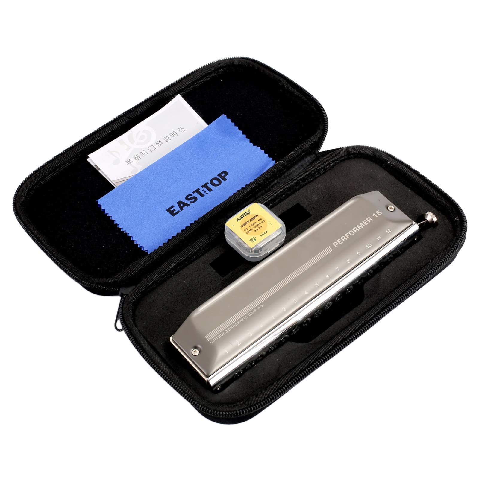 Armonica Cromática de 16 agujeros 64 tonos Clave de C,