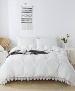 Juego de Funda Nórdica Boho Softta Twin XL en Blanco Encaje