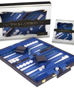Juego de Backgammon 15 pulgadas, Mediano - -Azul