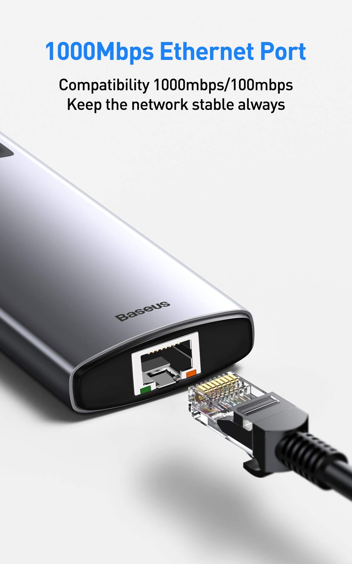 Baseus 6 en 1 USB C Hub, Adaptador de Concentrador Tipo C a - Imagen 6