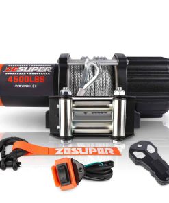 Malacate Impermeable ZESUPER de 4500 lb con Cable de Acero