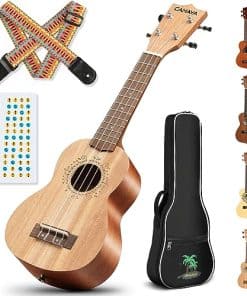 Kit de Ukelele Soprano CAHAYA de 21 Pulgadas de Caoba para