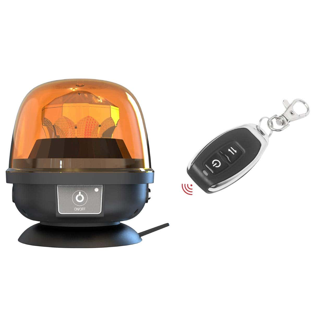 VULCAN Faro de advertencia magnético ámbar con control - Imagen 4