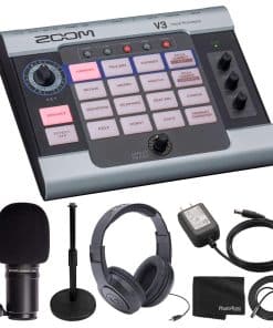 Procesador de Efectos Vocales Zoom V3 + Micrófono Dinámico