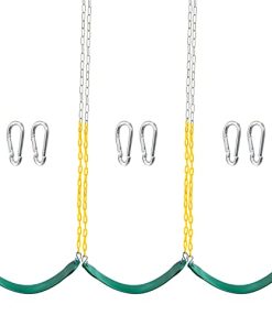 TURFEE 3 Pack Green Swing Seats Heavy Duty with 66" Chain,