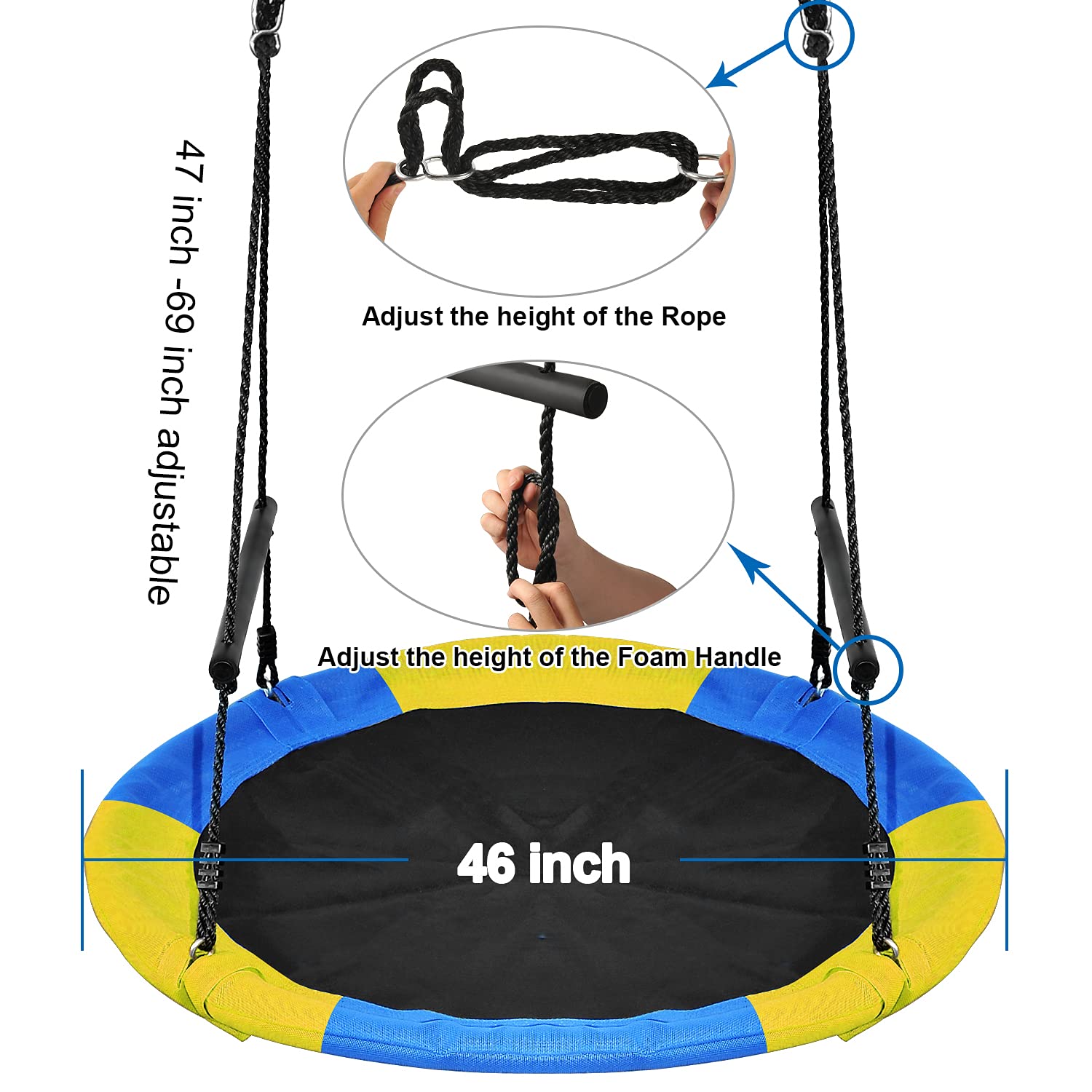 Columpio de árbol con forma de platillo Treeswin de 46 - Imagen 5