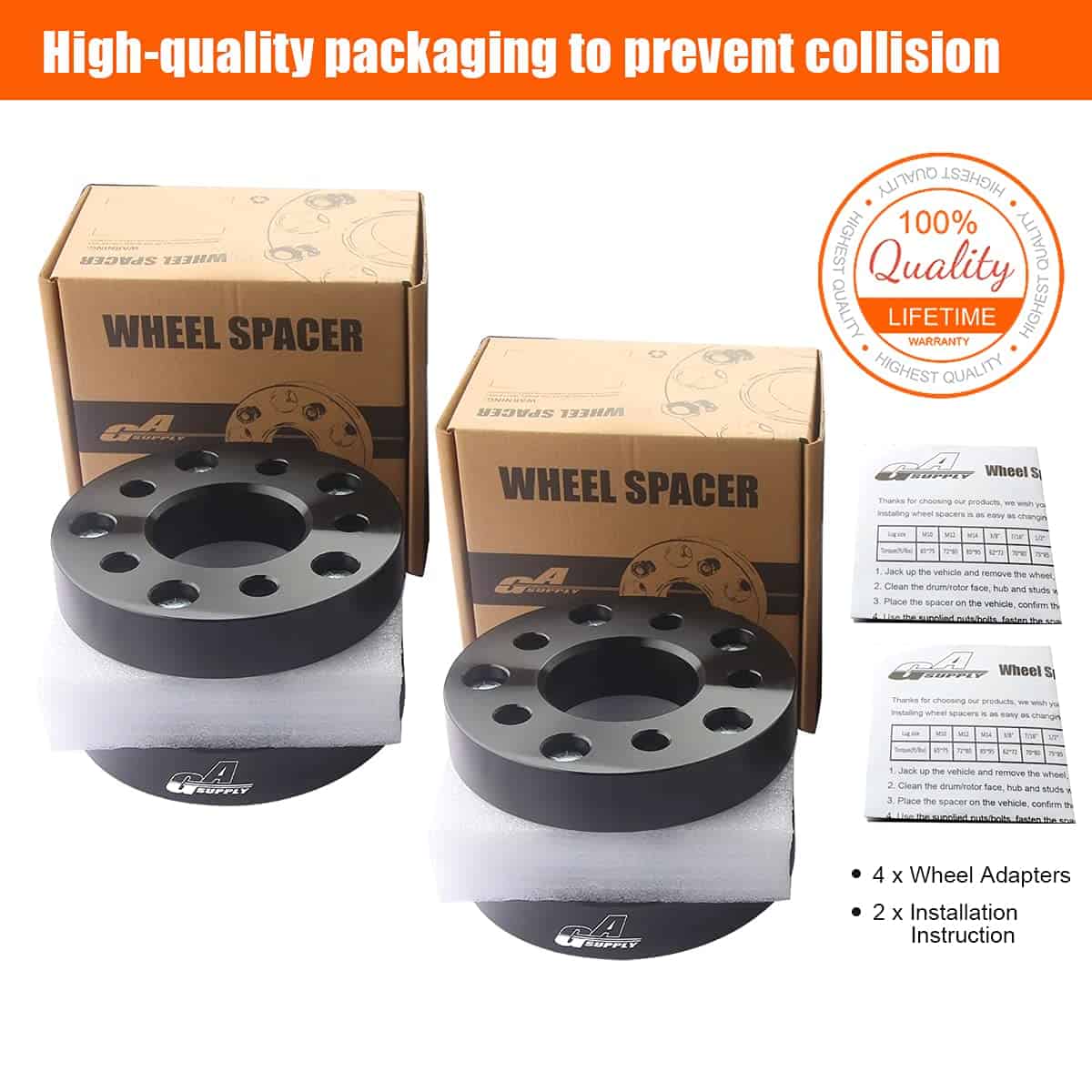 GAsupply Adaptadores de rueda 5x4.5 a 5x5 1.25 pulgadas - Imagen 8