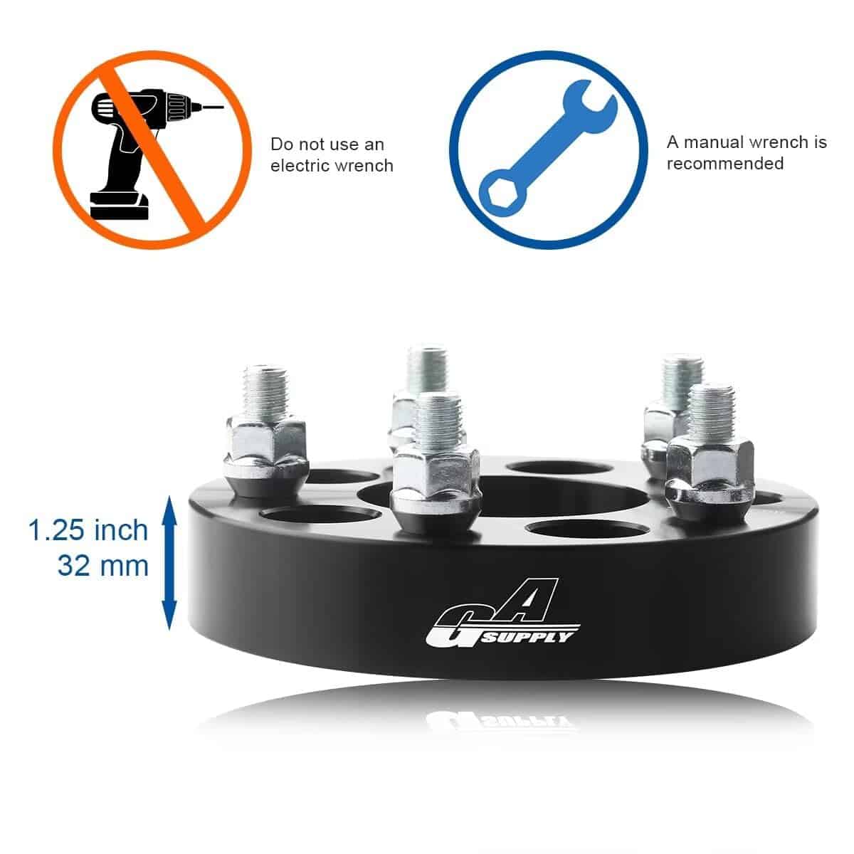 GAsupply 5x4.5 a 5x4.75 Adaptadores de Rueda 1.25” (32mm), - Imagen 4