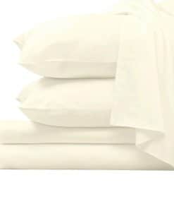 Juego de sábanas de cama de algodón de lujo Pizuna 100%