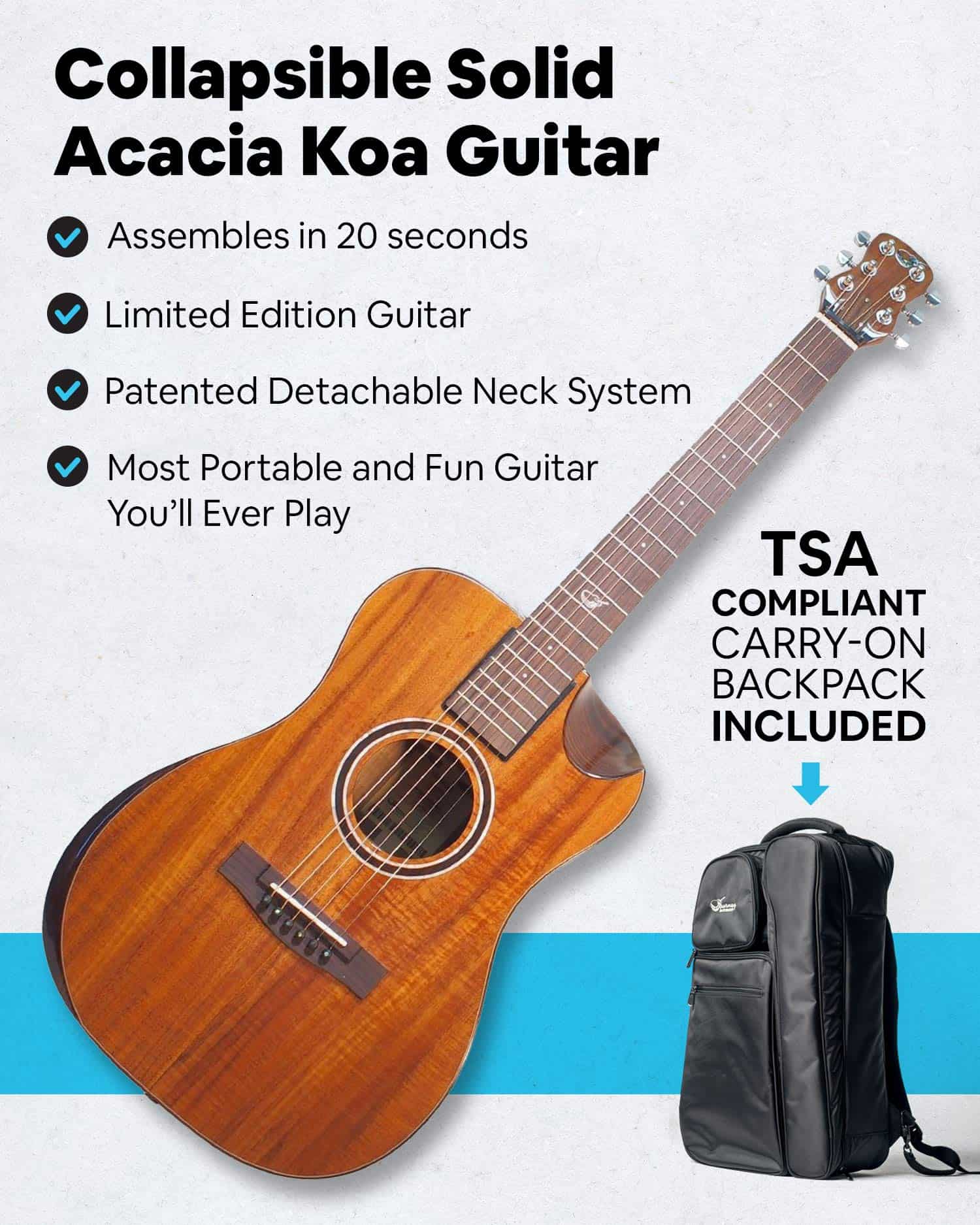 Guitarra de Viaje de Caoba Sólida de Journey Instruments � - Imagen 3