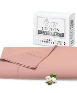 Sábana Plana de Algodón Puro 100% Pizuna para Full Nueva