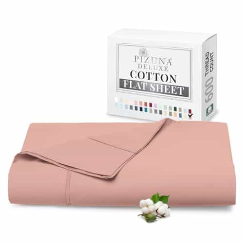 Sábana Plana de Algodón Puro 100% Pizuna para Full Nueva