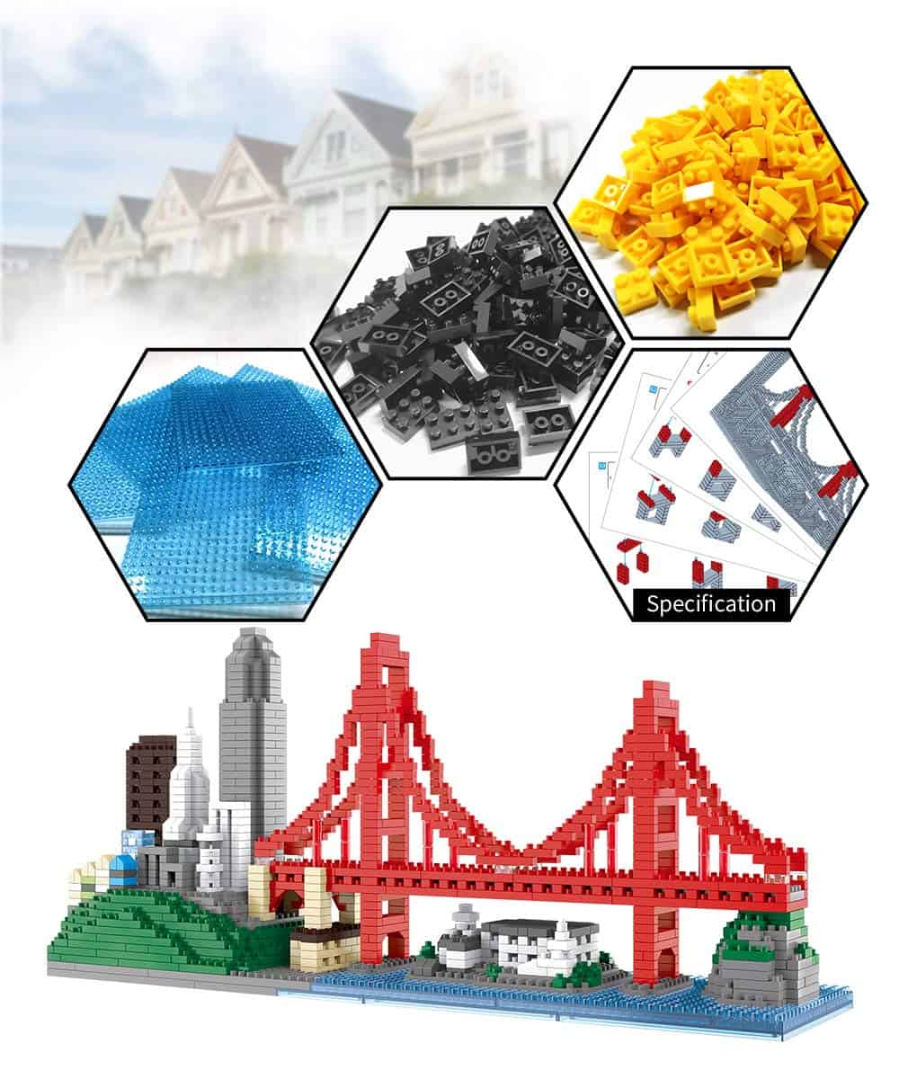 Juego de Modelos de Construcción Micro Mini Bloques de - Imagen 9