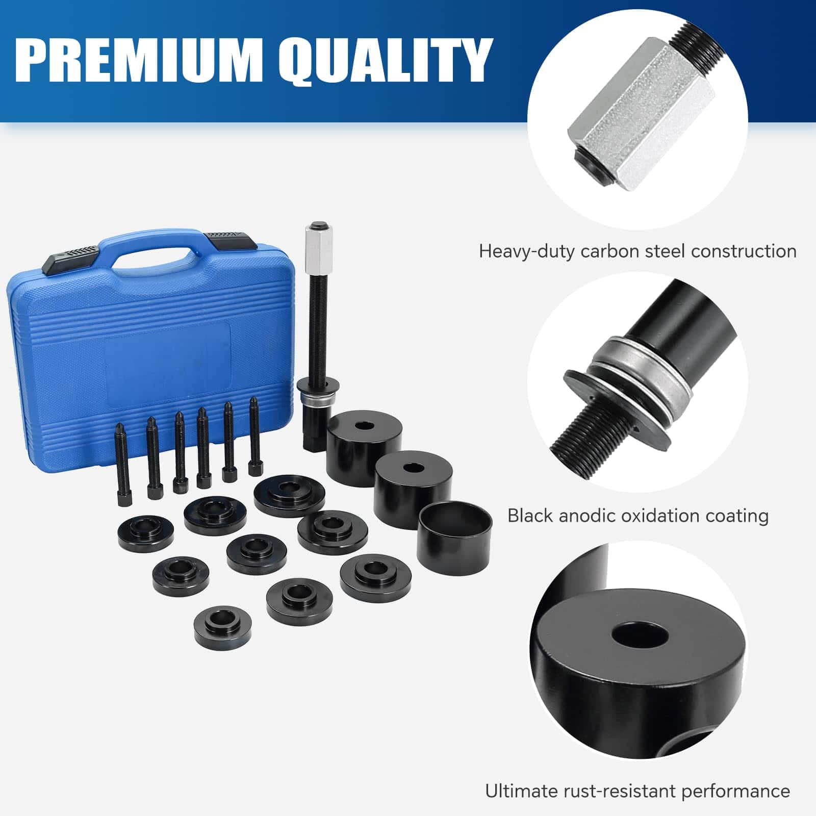 Juego de 19 piezas de sacabujías de cojinetes de rueda - Imagen 4