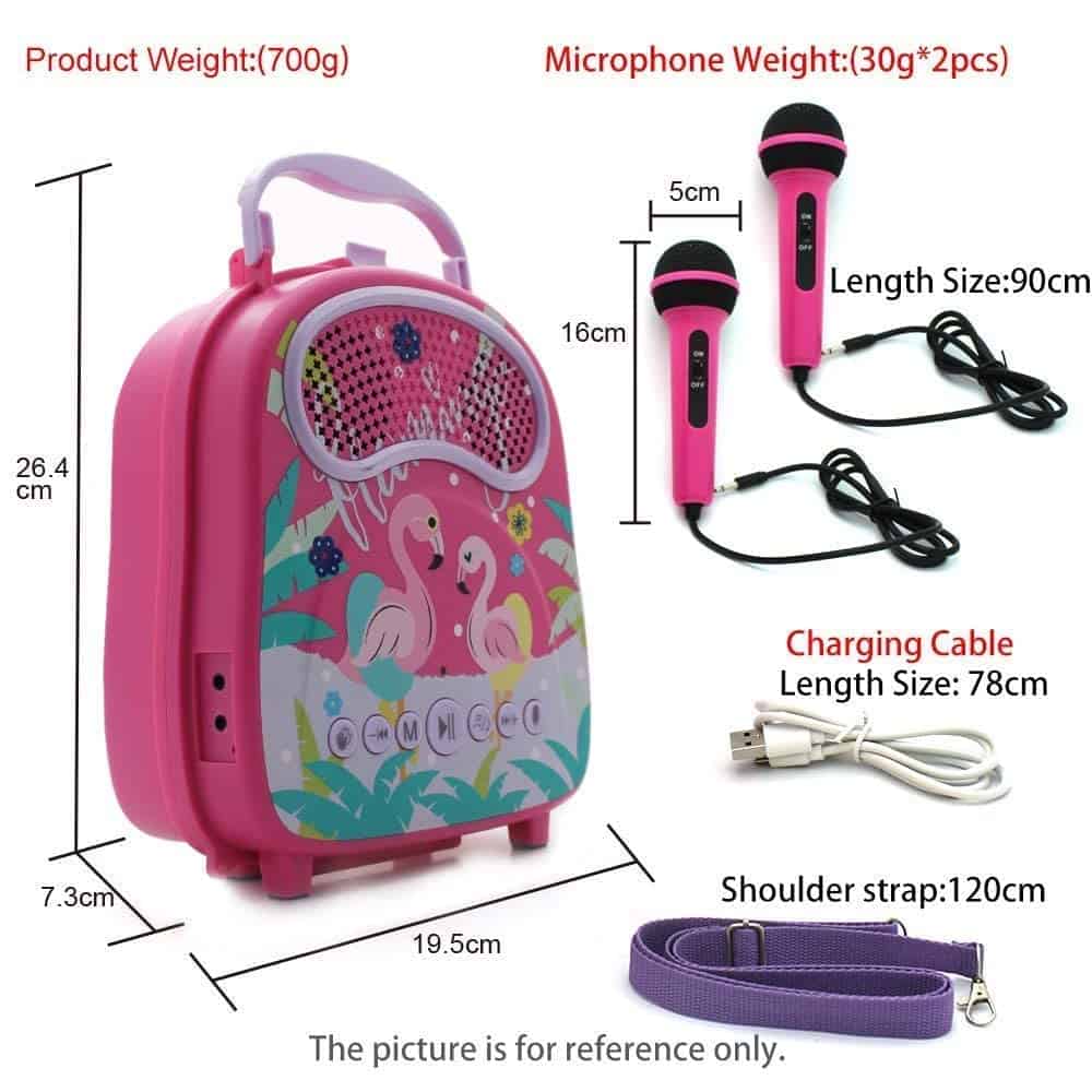 Máquina de Karaoke para Niños con 2 Micrófonos Bluetooth - Imagen 8