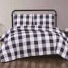 Juego de Edredón Truly Soft Buffalo Plaid Azul Marino de
