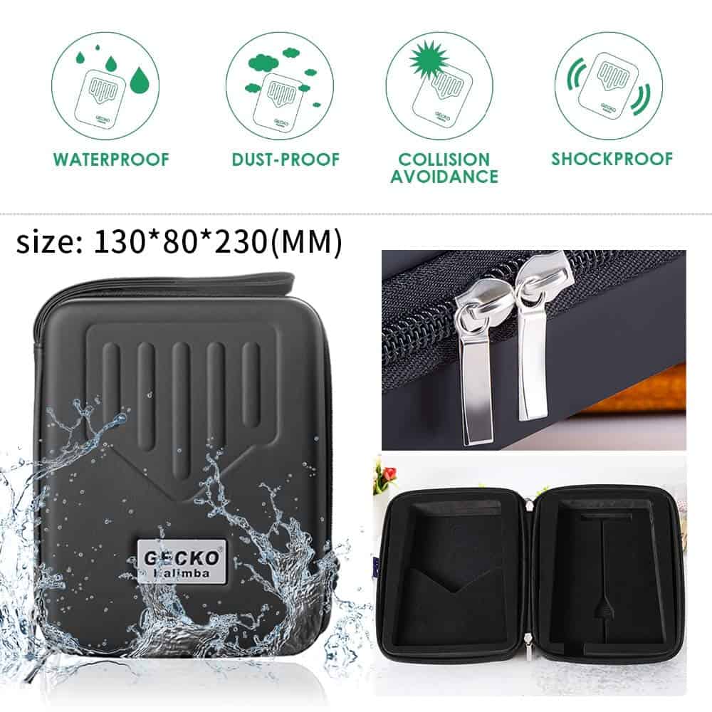 Kalimba Thumb Piano 17 Keys GECKO, Madera de Caoba Portátil - Imagen 6